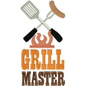 Grill Master Filled Machine Embroidery Design Digitized Pattern